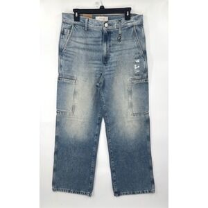 PacSun Blake Extreme Baggy Mens 32x32 Blue Carpenter Rigid Denim Jeans‎ Wide Leg